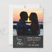 Magneet met datumfoto - 2 magnetische uitnodiging (Voorkant)