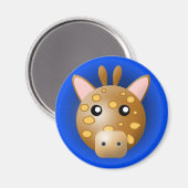Magneet met dier: giraffe (Voorkant / Achterkant)
