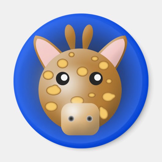 Magneet met dier: giraffe (Voorkant)