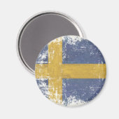 Magneet met Dirty  Flag uit Zweden (Voorkant / Achterkant)