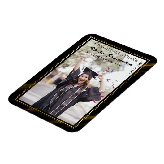 Magneet met fotoaankondiging voor afgestudeerden (Linkerzijde)