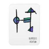 Magneet met het initiaal H (Verticaal)