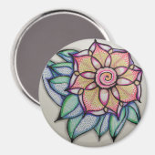 Magneet met Meditatie Bloem (Voorkant / Achterkant)