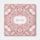 Magneet met roze bloemen (Voorkant)