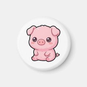Magneet met Schattig Biggenbaby