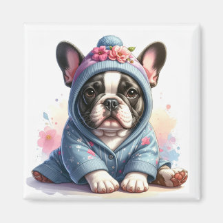 Magneet met Schattige Franse Bulldog Puppy