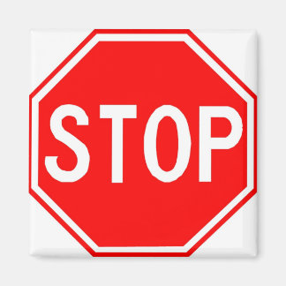 Magneet met stopteken