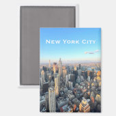 Magneet met uitzicht op de skyline van New York Ci (Voorkant / Achterkant)