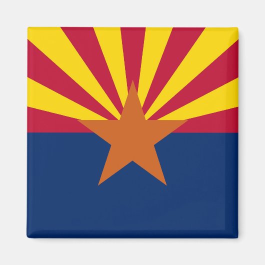 Magneet met vlag van Arizona State - Verenigde Sta (Voorkant)