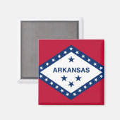 Magneet met vlag van Arkansas State - Verenigde St (Voorkant / Achterkant)