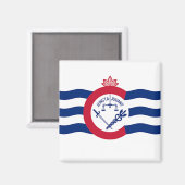 Magneet met vlag van Cincinnati, Ohio, Verenigde S (Voorkant / Achterkant)