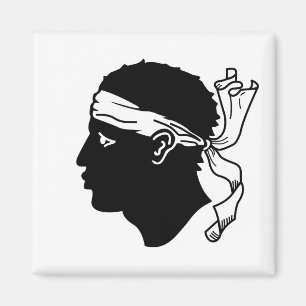 Magneet met vlag van Corsica, Frankrijk