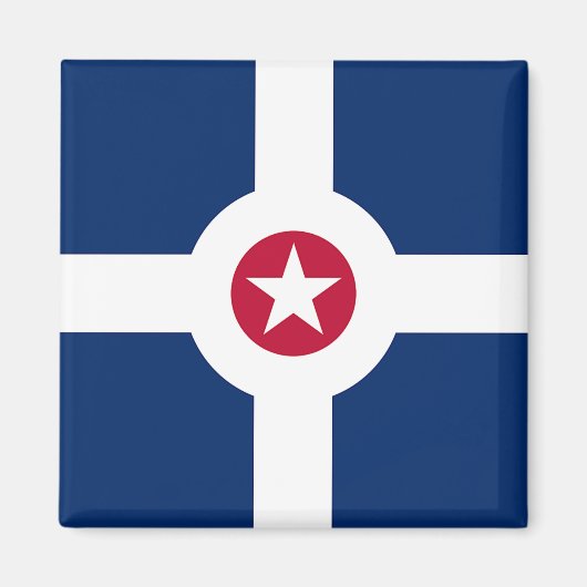 Magneet met vlag van Indianapolis City, Verenigde  (Voorkant)
