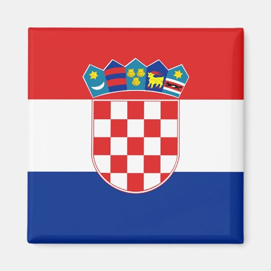 Magneet met vlag van Kroatië (Voorkant)