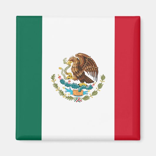Magneet met vlag van Mexico (Voorkant)