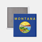 Magneet met vlag van Montana State - Verenigde Sta (Voorkant / Achterkant)
