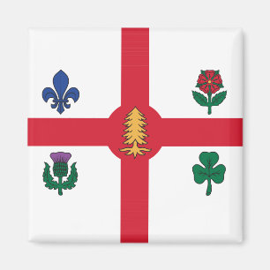 Magneet met vlag van Montreal, Canada