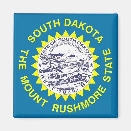 Magneet met vlag van South Dakota State - Verenigd (Voorkant)