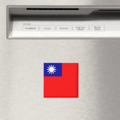 Magneet met vlag van Taiwan (Insitu (Vaatwasser))