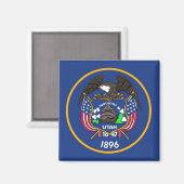 Magneet met vlag van Utah State - Verenigde Staten (Voorkant / Achterkant)