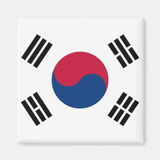 Magneet met vlag van Zuid-Korea (Voorkant)