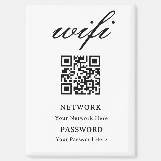 Magneet | Modern Wifi Wachtwoord Netwerk