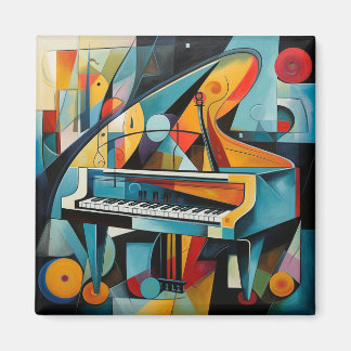Magneet moderne piano schilderij