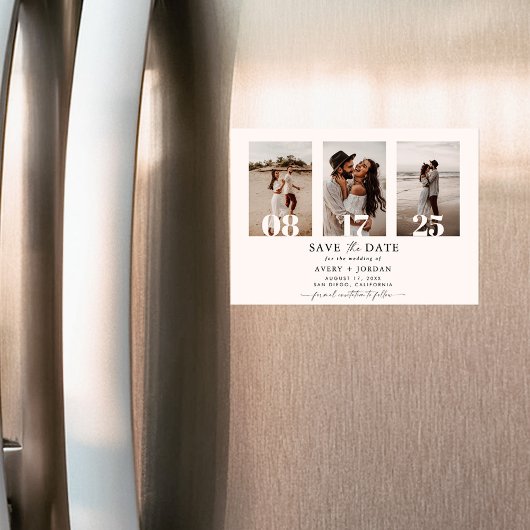 Magneet om datum te reserveren, Foto Moderne datum Magnetische Uitnodiging