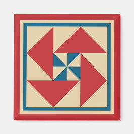 Magneet - Patriottische Spin Quilt Square