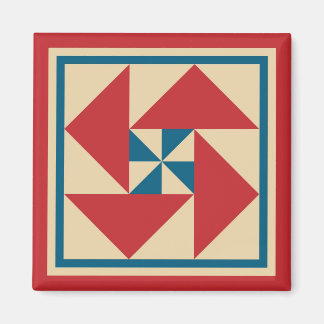 Magneet - Patriottische Spin Quilt Square