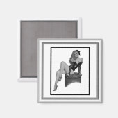 Magneet Pin-up Meisjes  (4) 2 (Voorkant / Achterkant)