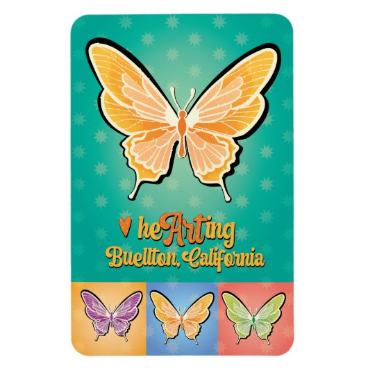 Magneet - Pop Vlinders - Buellton.Art (Verticaal)