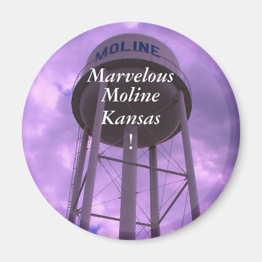 Magneet: Prachtig, Moline, Kansas! Magneet (Voorkant)