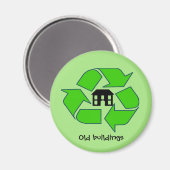 Magneet - Recyclen oude gebouwen (Voorkant / Achterkant)