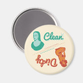 Magneet ~  Retro Clean Vuile Vaatwasser (Voorkant / Achterkant)