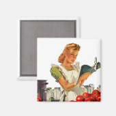 Magneet ~ RETRO KEUKEN Mid-Century Home Canning (Voorkant / Achterkant)