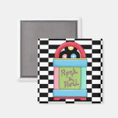 Magneet Retro Soda Shop Rock N Roll Party Tijd (Voorkant / Achterkant)