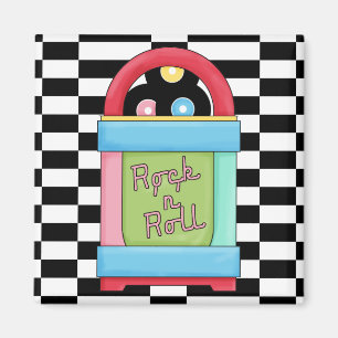 Magneet Retro Soda Shop Rock N Roll Party Tijd