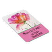 Magneet save the date roze (Rechterzijde)