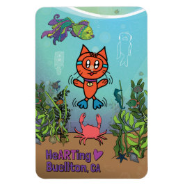 Magneet - Scuba kat - Buellton.Art