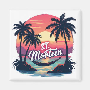 Magneet St. Maarten – Zonsondergang en hangmat tr