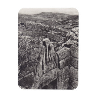 Magneet Uniek Antiek Uitzicht LeeuwenGate Mycenae 