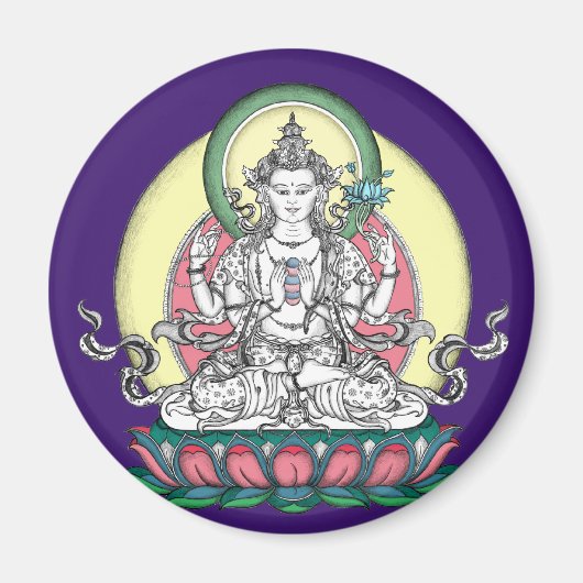 MAGNEET van Chenrezig / Avalokiteshvara (Voorkant)