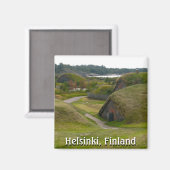 Magneet van het eiland Soumenlinna, Helsinki, Finl (Voorkant / Achterkant)