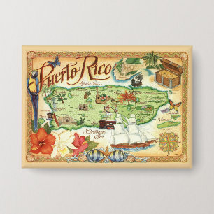 magneet van Puerto Rico Button