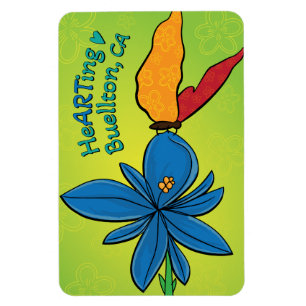 Magneet - Violet(te) en een Butterfly - Buellton.A