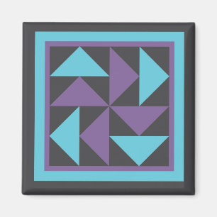 Magneet - Vliegende Hollander Quilt Block