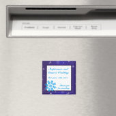 Magneet voor aankondiging 5x5 cm witte sneeuwvlokk (Insitu (Vaatwasser))