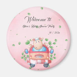 Magneet voor Cute Baby Lamb Baby Shower