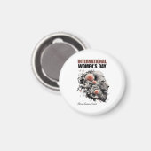 magneet voor de Internationale Vrouwendag (Voorkant / Achterkant)